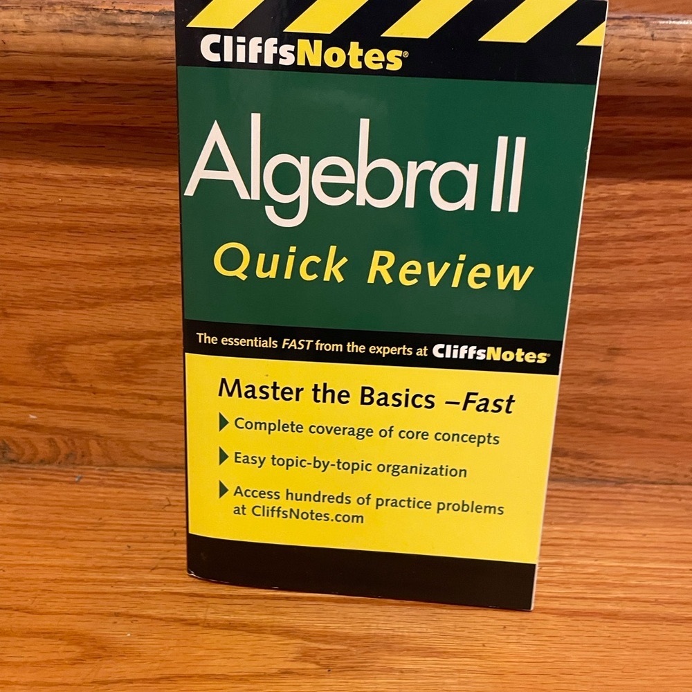 Two Paperback Books Cliffs Notes Algebra I and II Quick Review - Picture 2 of 5